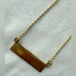 Gold Bar Pendant Necklace